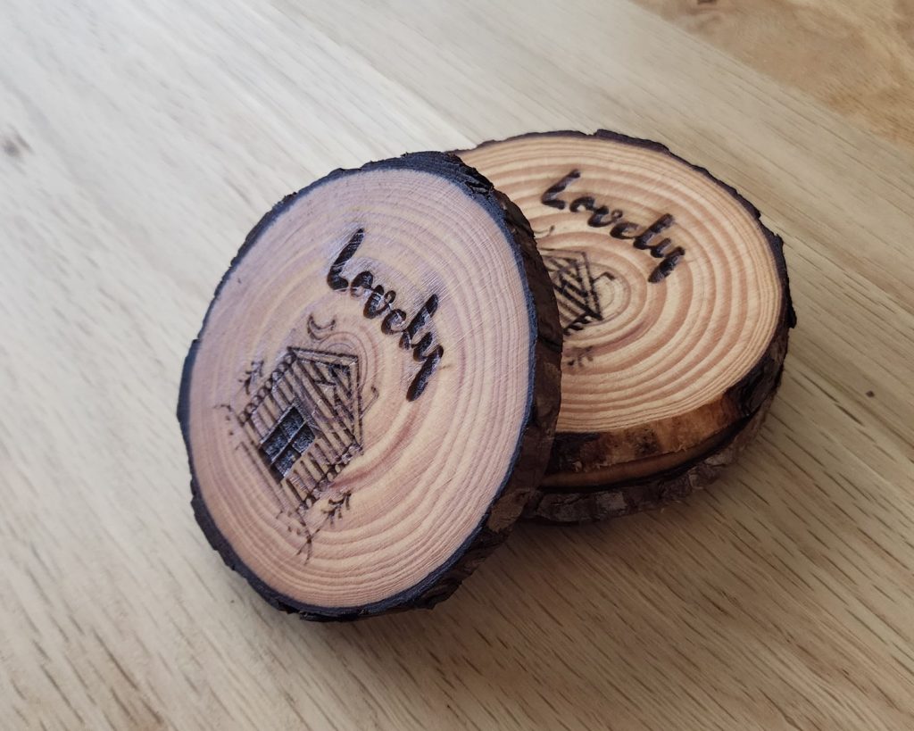 Log Cabin Coaster Set