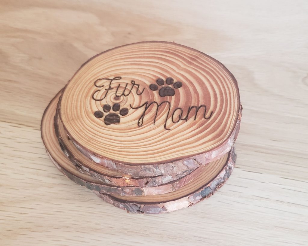 Two Cat Paws Coaster Set