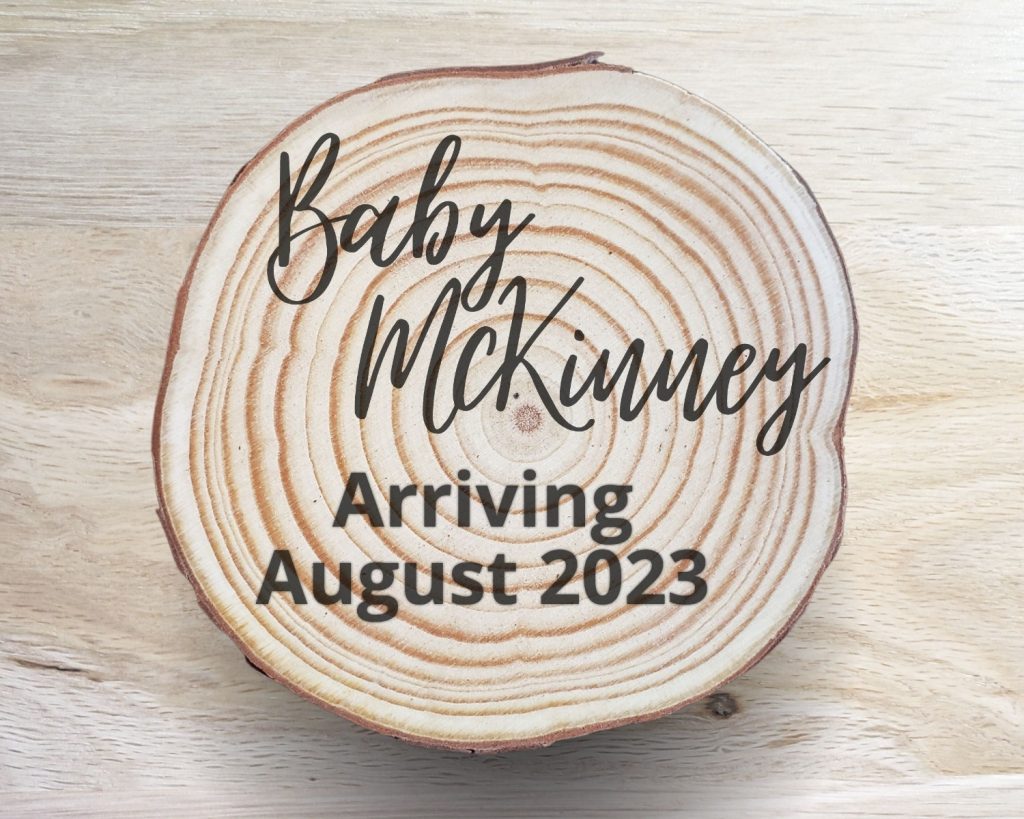 Fancy Cursive Baby Announcement Coaster Set