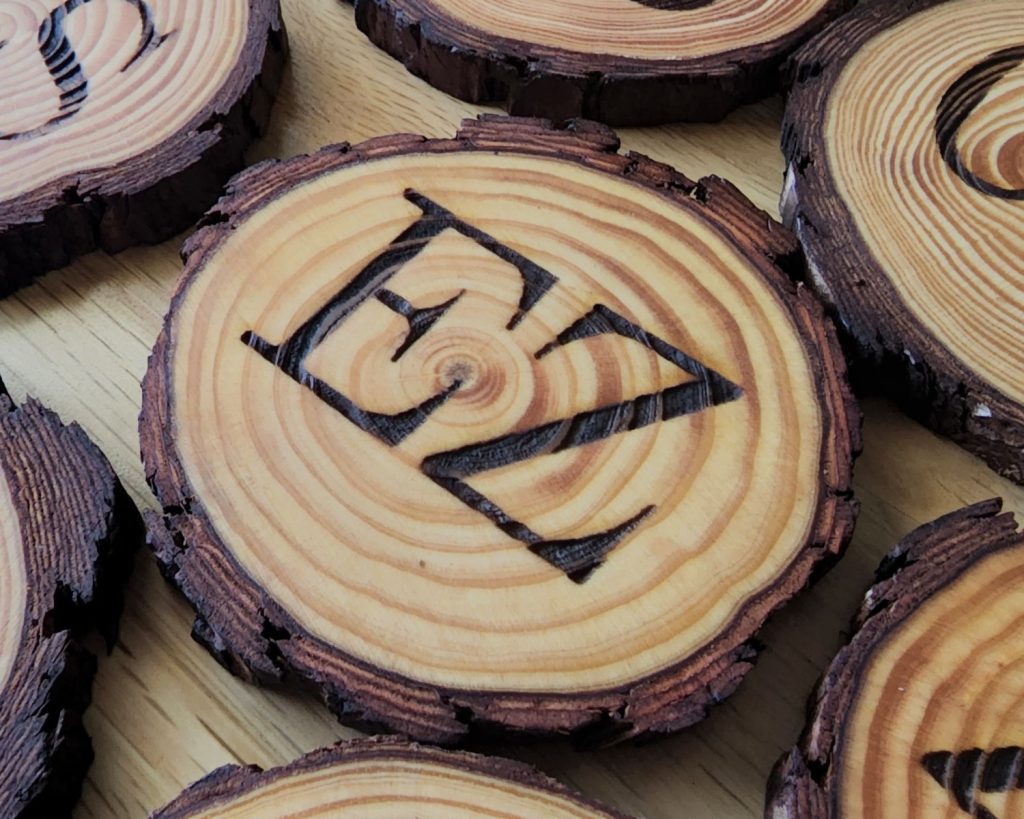 Simple Monogram Coaster Set