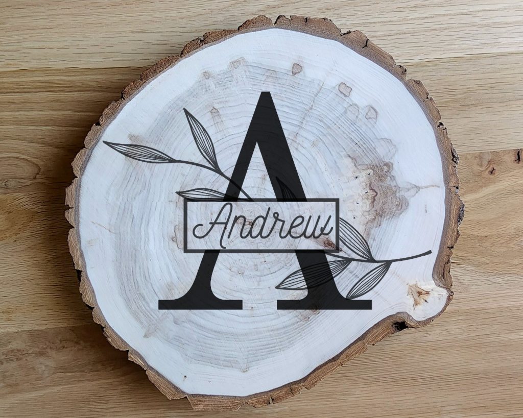 Monogram Vine Round Sign