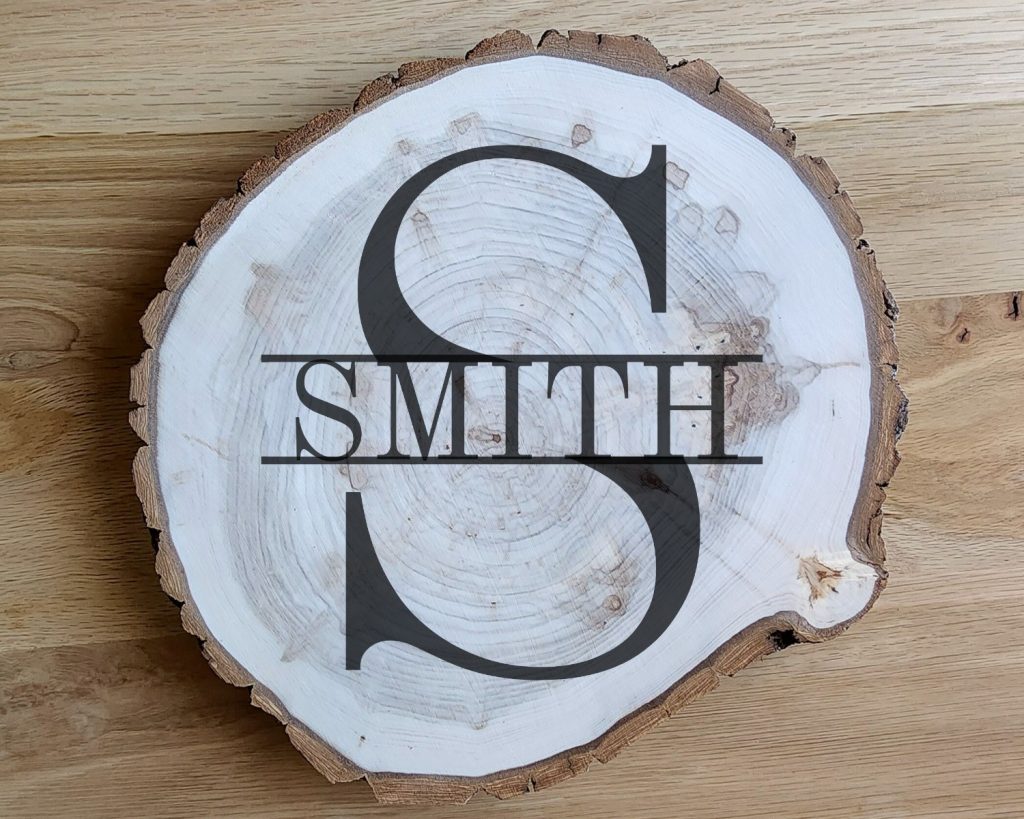 Monogram All Caps Round Sign