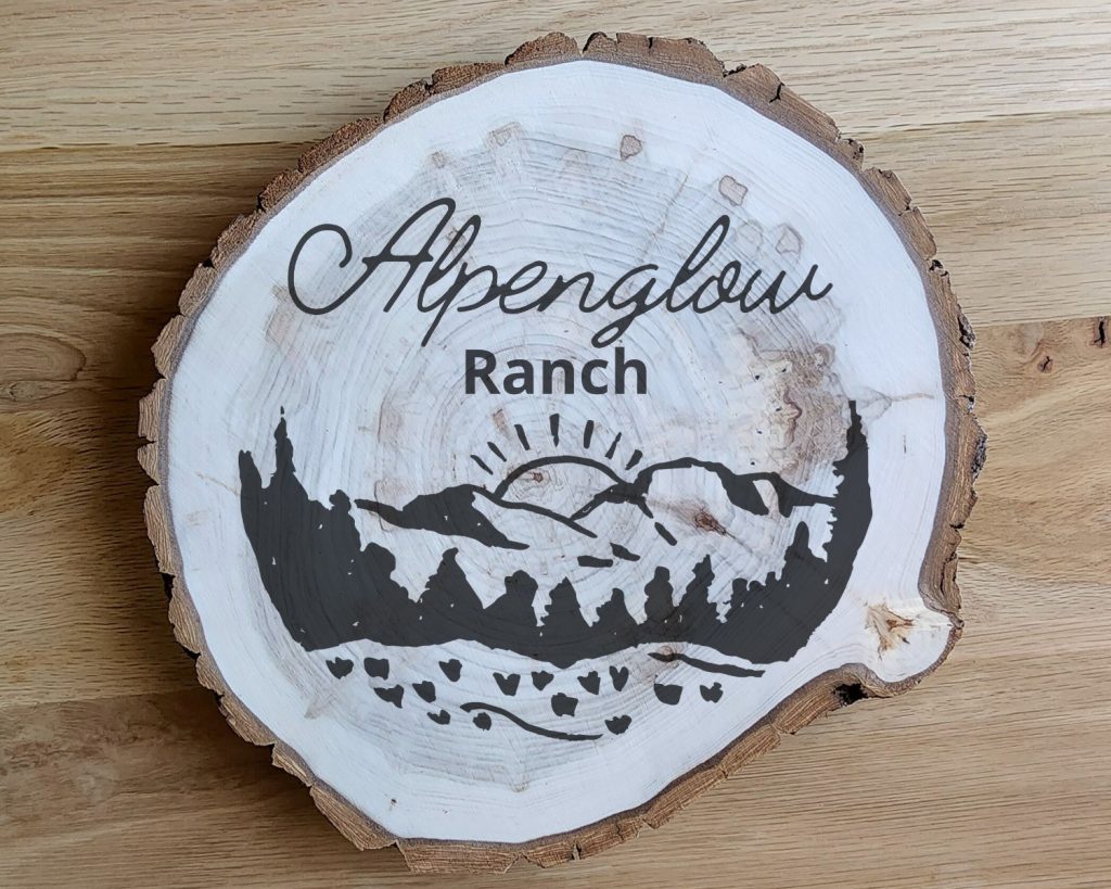 Mountain Sunset Round Sign