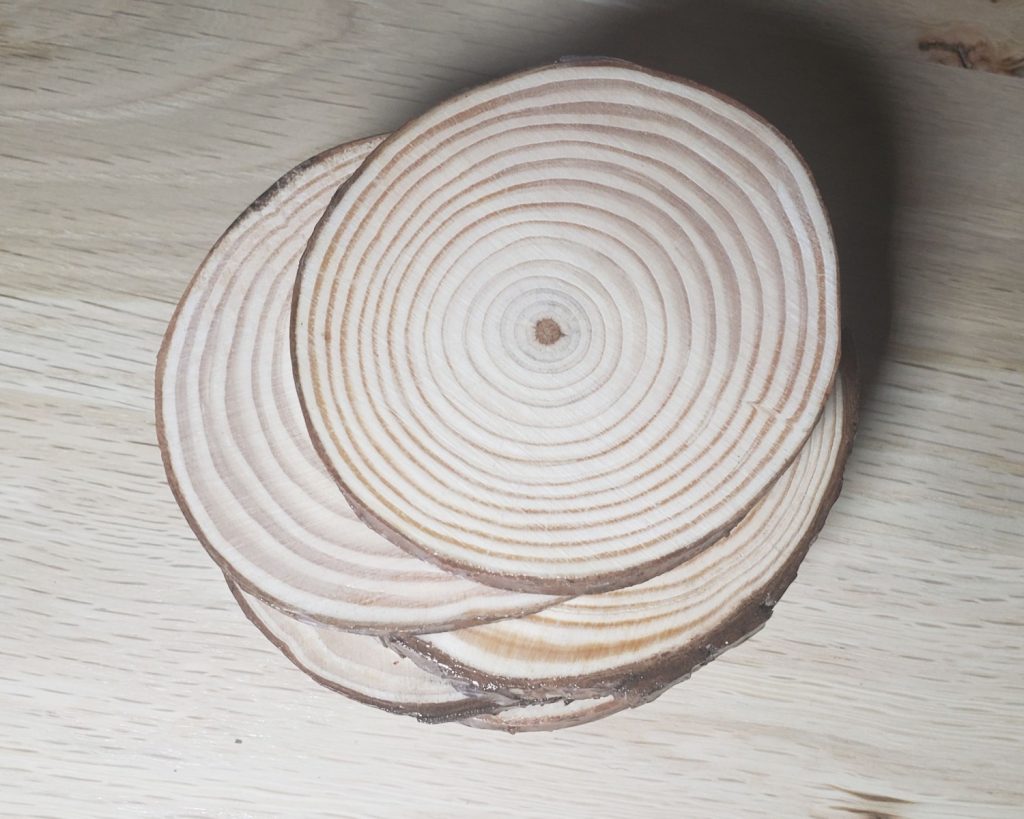 Wood Slice Coaster Set