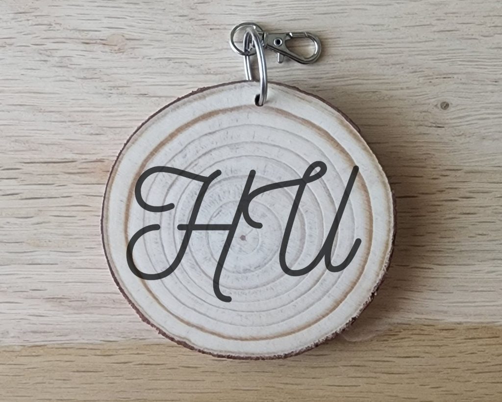 Monogram Cursive Keychain