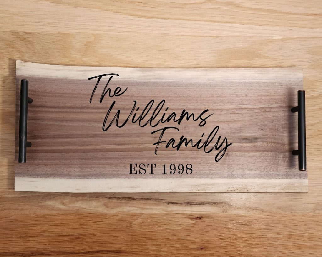 Family Walnut Live Edge Charcuterie Board