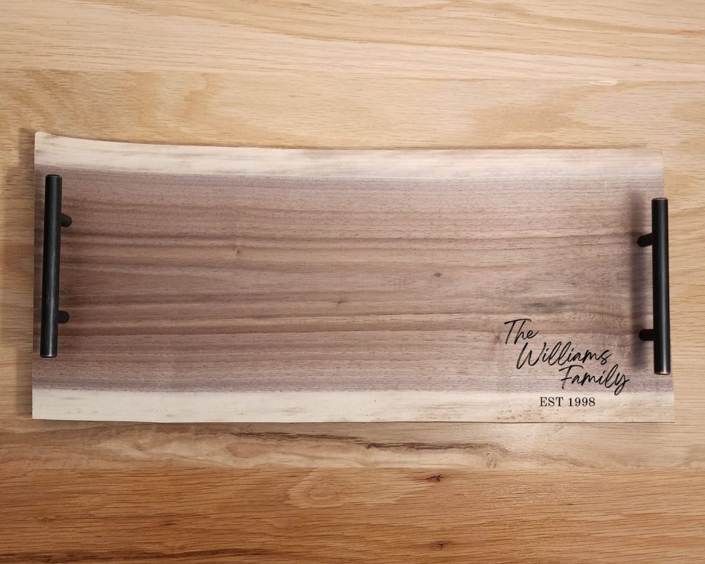 Family Walnut Live Edge Charcuterie Board