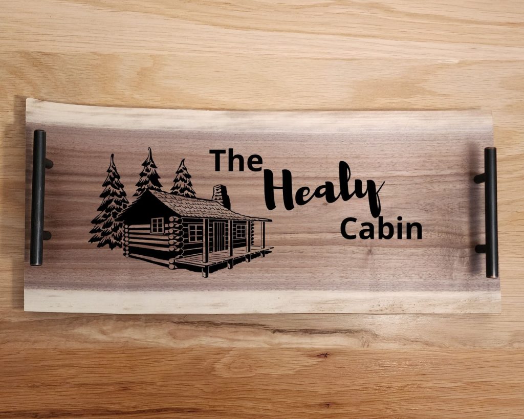 Cabin Walnut Live Edge Charcuterie Board