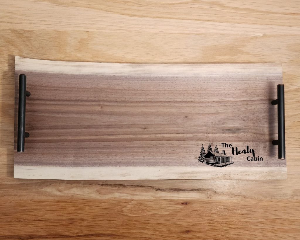 Cabin Walnut Live Edge Charcuterie Board