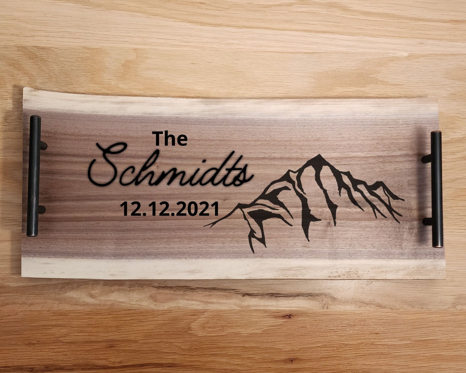 Mountain Walnut Live Edge Charcuterie Board