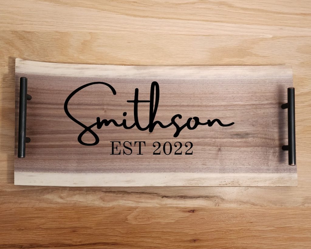 Family Walnut Live Edge Charcuterie Board