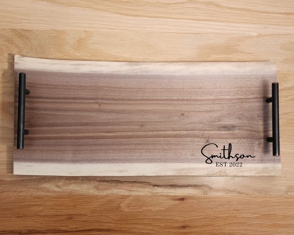 Family Walnut Live Edge Charcuterie Board