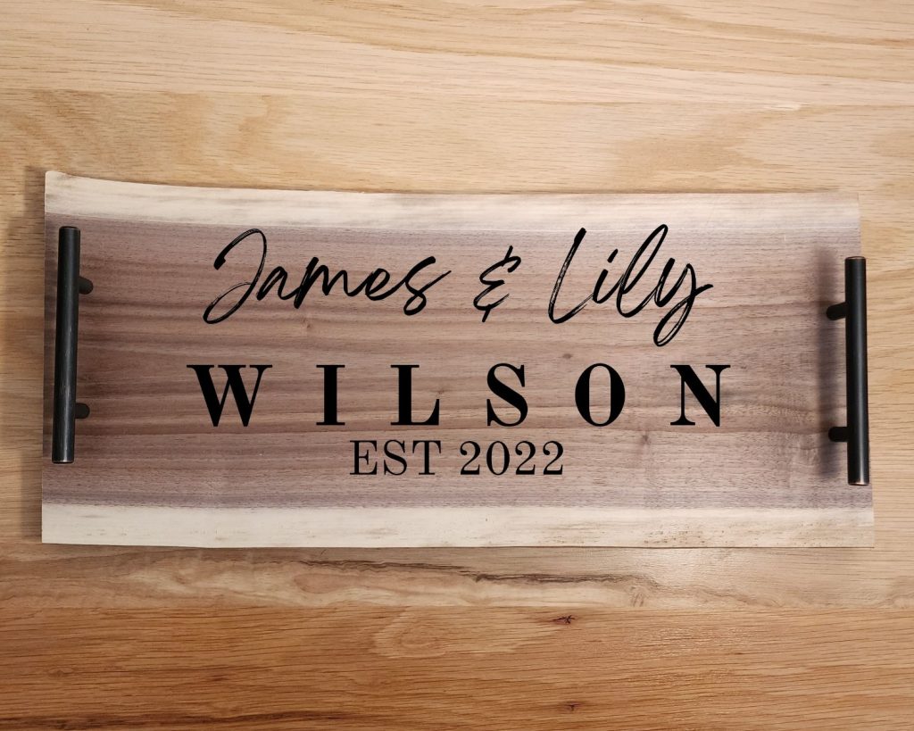 Family Walnut Live Edge Charcuterie Board