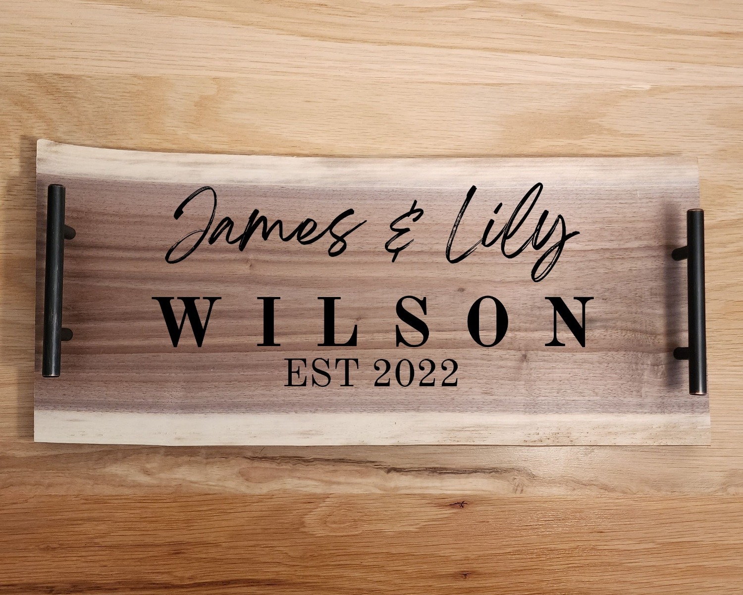 Family Walnut Live Edge Charcuterie Board