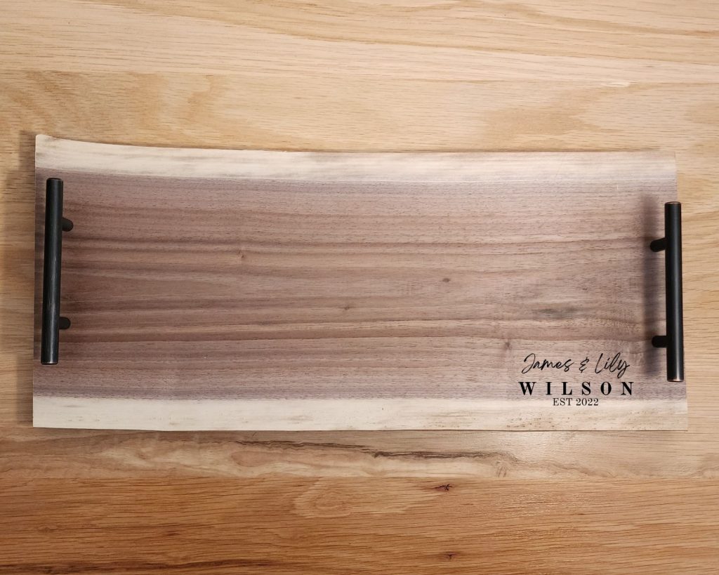 Family Walnut Live Edge Charcuterie Board