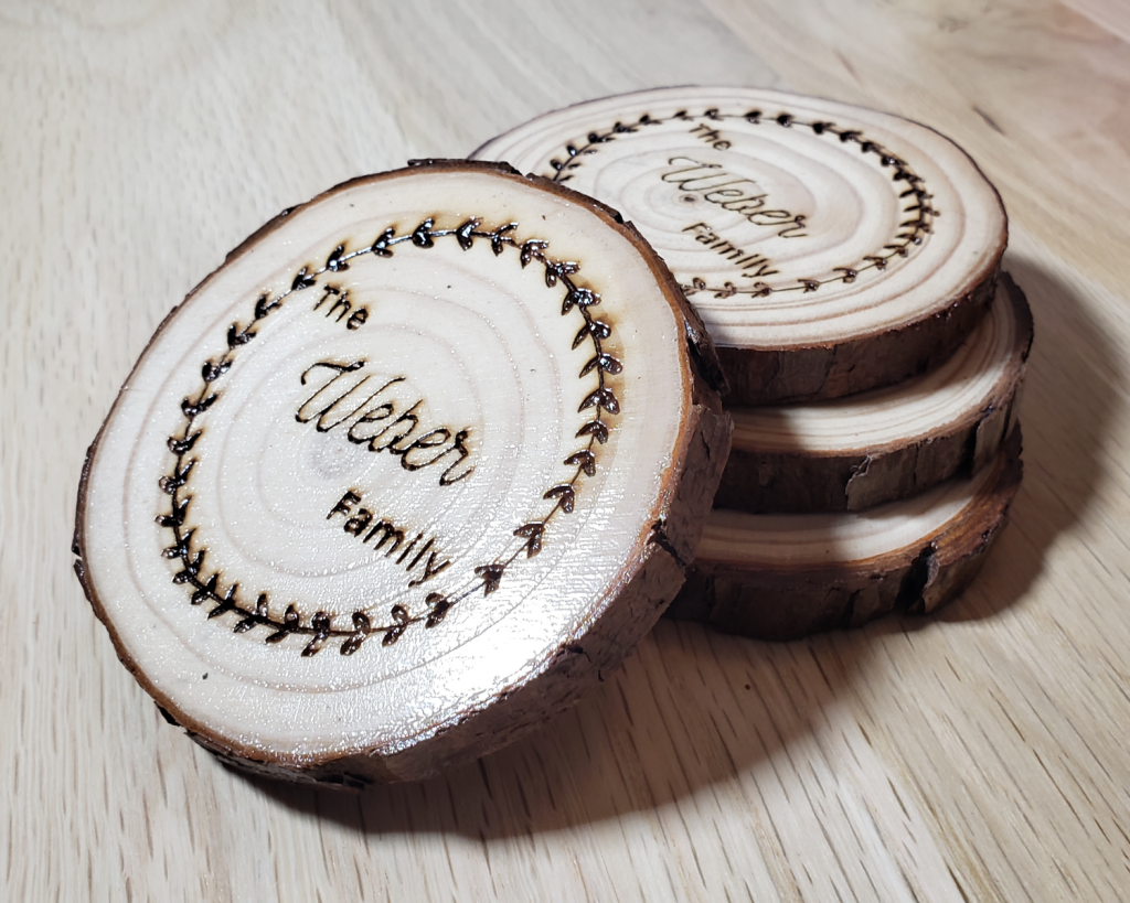 Circle Rustic Coaster Set